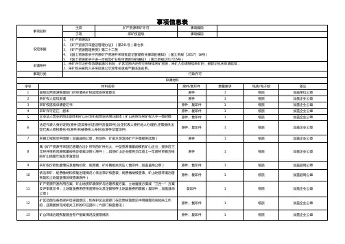 矿产资源采矿权延续许可审批表