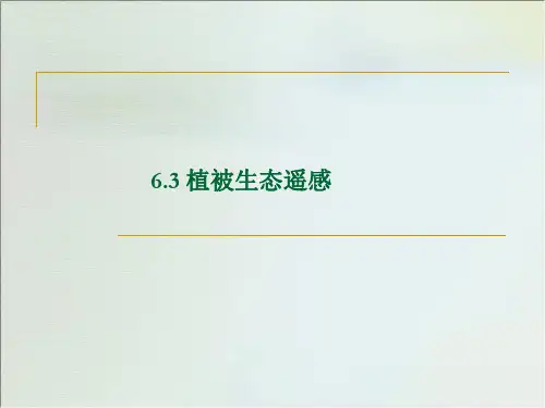 第 5 章 植被生态遥感