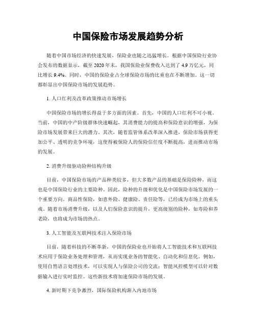 中国保险市场发展趋势分析