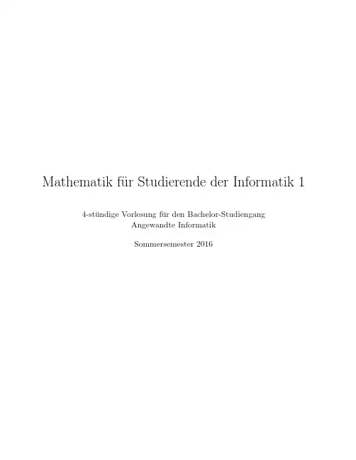 Mathematik für Informatiker