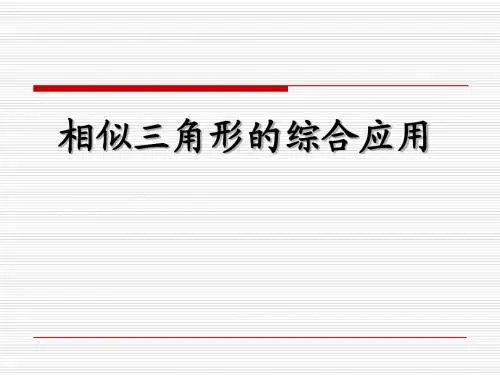 相似三角形的综合应用