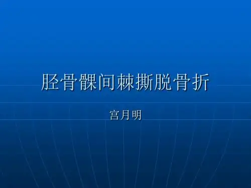 胫骨髁间棘撕脱骨折