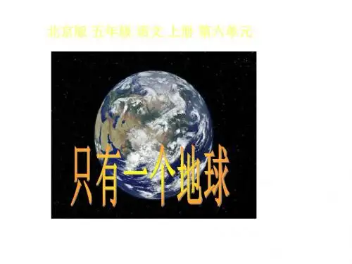 五年级语文只有一个地球2(2018-2019)
