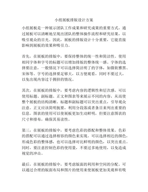 小组展板排版设计方案