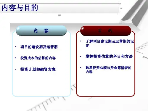 007投资估算与筹集方案评估67页PPT