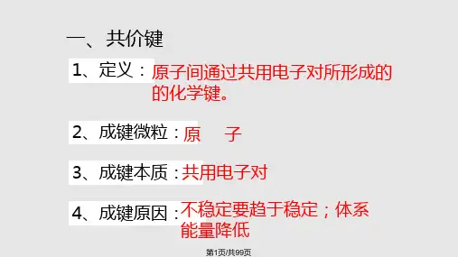 共价键共价键形成PPT课件