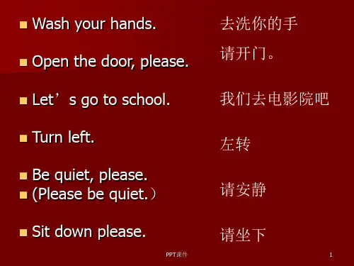 英语祈使句  ppt课件