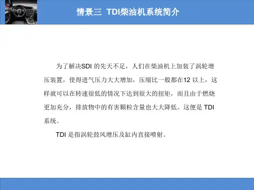 情景三TDI柴油机系统简介