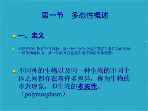 DNA多态性及其分析(共51张PPT)