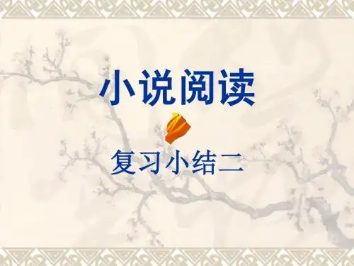小说复习小结