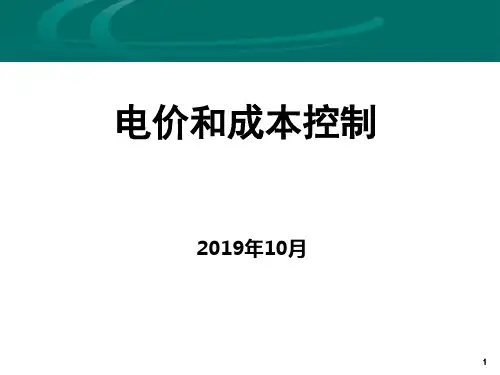 电价和成本控制苏大魏86页PPT