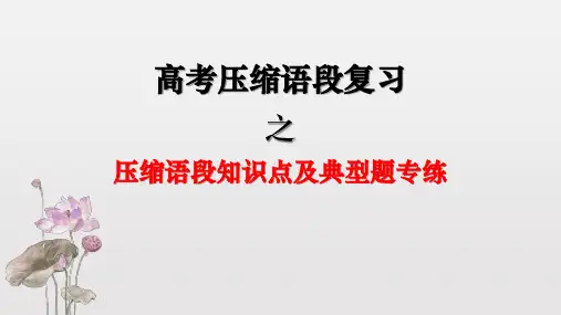 高考压缩语段复习：《压缩语段知识点及典型题专练》课件(精品PPT共42张)