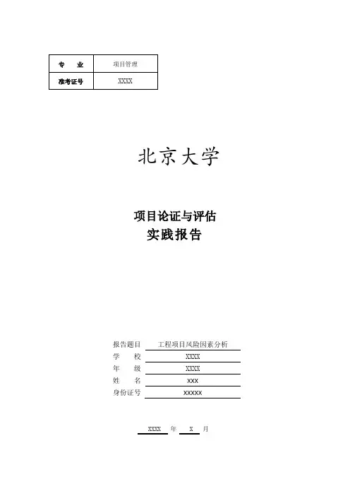 项目论证与评估