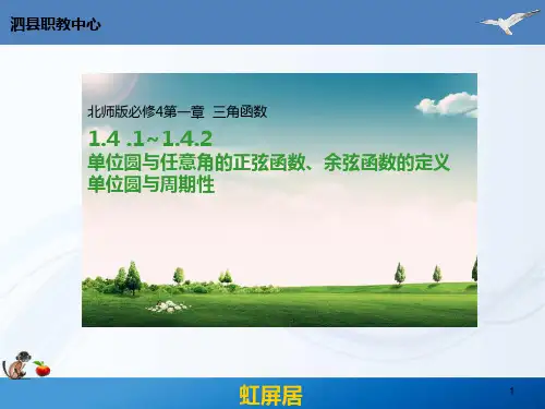 必修4-1.4 .1~1.4.2单位圆与正弦函数、余弦函数的定义