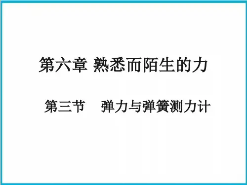 《弹力与弹簧测力计》课件沪科版八年级物理全一册
