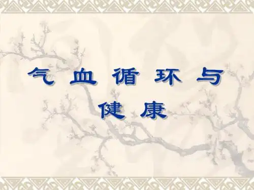 气血循环与健康PPT课件