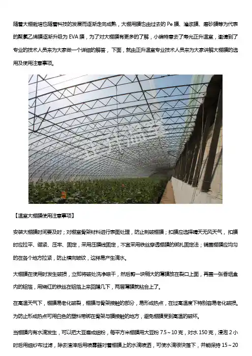 温室大棚膜选哪种好