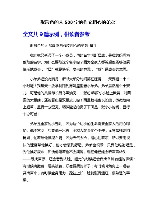 形形色的人500字的作文粗心的弟弟