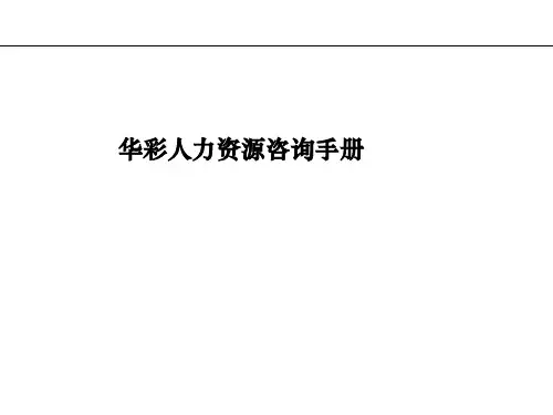 华彩-咨询手册-人力资源咨询手册