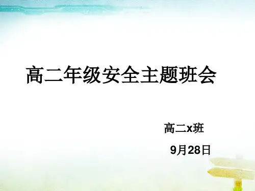 高二年级安全主题班会