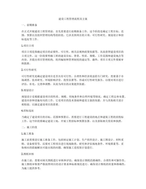 建设工程管理流程及方案