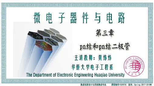 华侨大学微电子器件与电路(IC2020)Lec4PN结二极管I