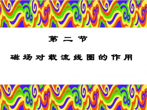 磁场对载流线圈的作用