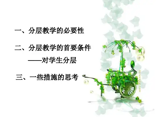 分层教学初探分层教学的有效性ppt课件