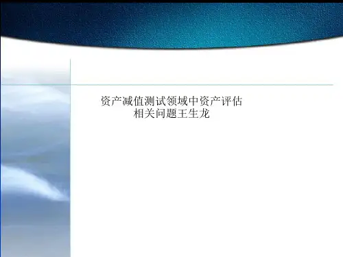 资产减值测试领域中资产评估相关问题王生龙_