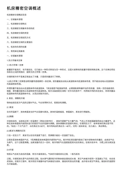 机房精密空调概述