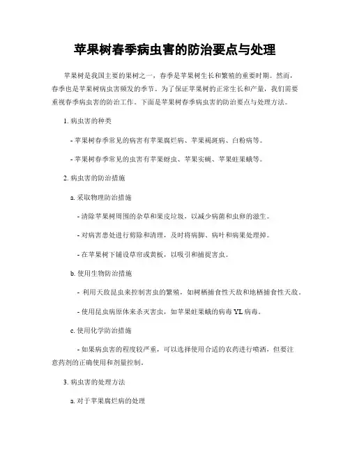 苹果树春季病虫害的防治要点与处理