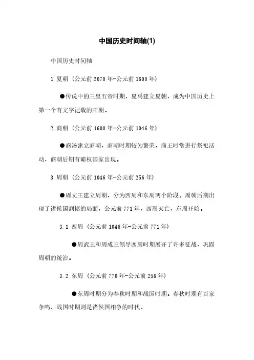 中国历史时间轴(1)