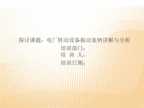 电厂转动设备振动讲解与案例分析