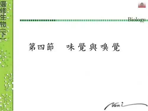 第四节味觉与嗅觉