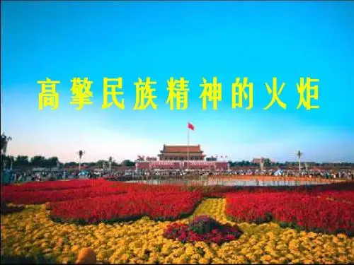 初四政治第七课第二节 高擎民族精神的火炬)