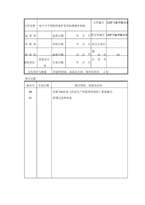 水分测定仪维护保养SOP