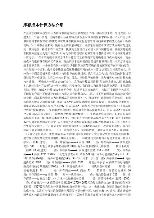 库存成本计算方法介绍