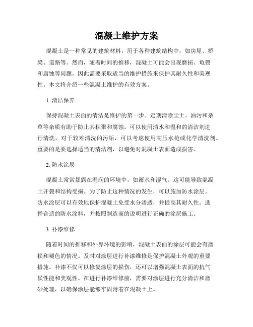 混凝土维护方案