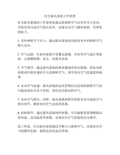 住宅新风系统工作原理