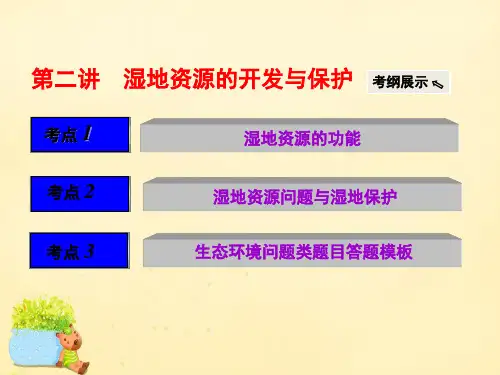 高考地理大一轮复习-第十章 区域可持续发展 第二讲 湿地资源的开发与保护-以洞庭湖区为课件 新人教版