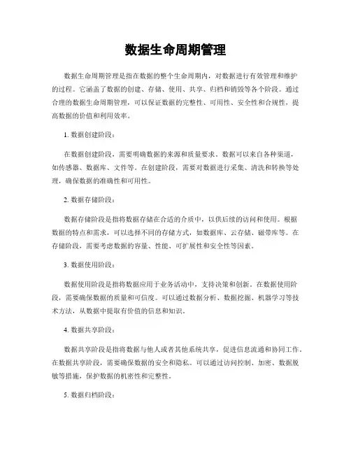 数据生命周期管理