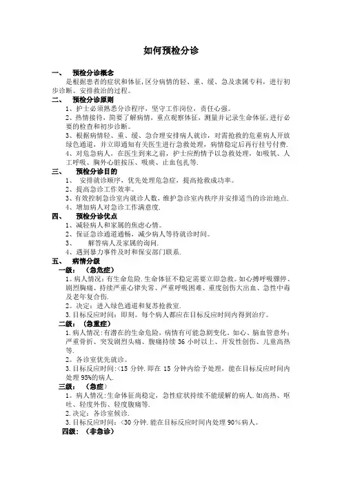 如何预检分诊【范本模板】