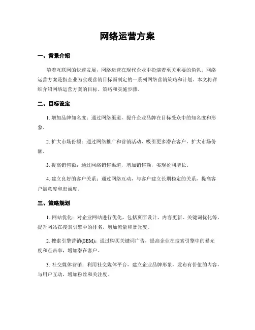 网络运营方案