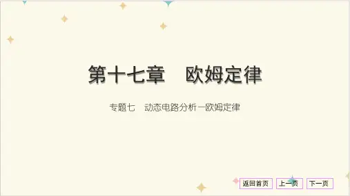 专题七 动态电路分析—欧姆定律课件+--2023-2024学年人教版物理九年级上册