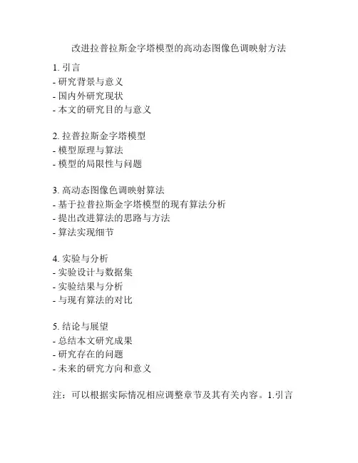 改进拉普拉斯金字塔模型的高动态图像色调映射方法