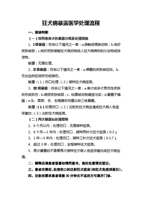 狂犬病暴露医学处理流程