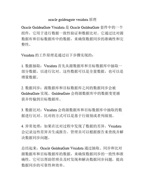 oracle goldengate veridata原理