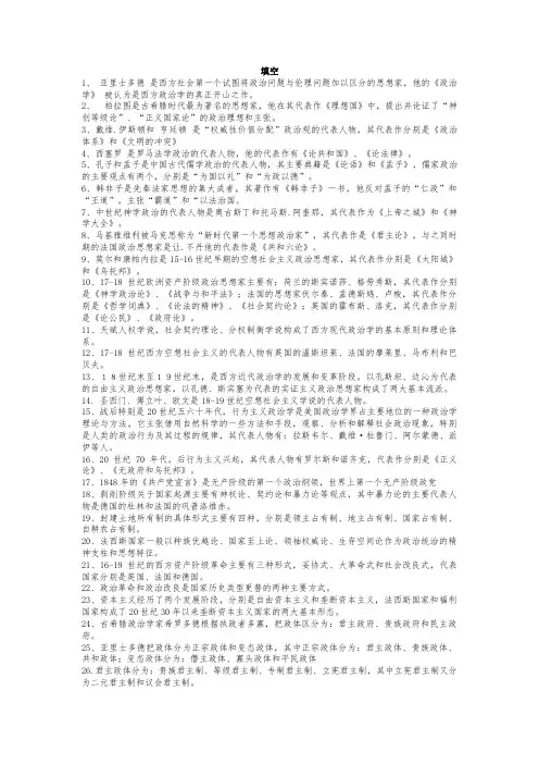 山东财经大学《政治学》课程重点内容及考试试题