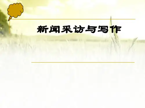 新闻线索与报道策划 PPT课件