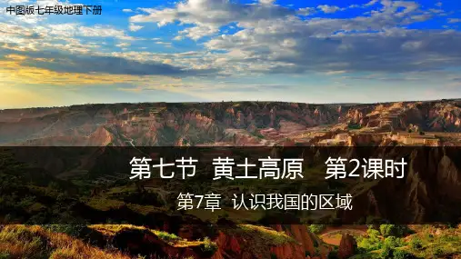 中图版七年级地理下册第7章第五节 黄土高原第2课时